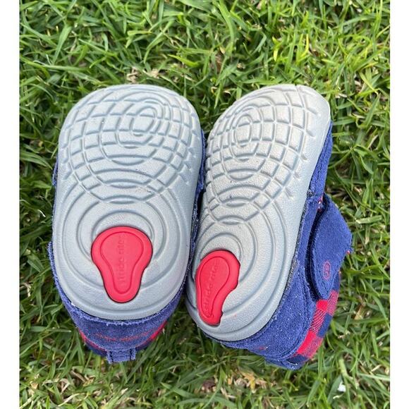 Stride Rite SM Oakley Blue & Red Suede Infant Boots Size 3 Months NWOT - Picture 12 of 14